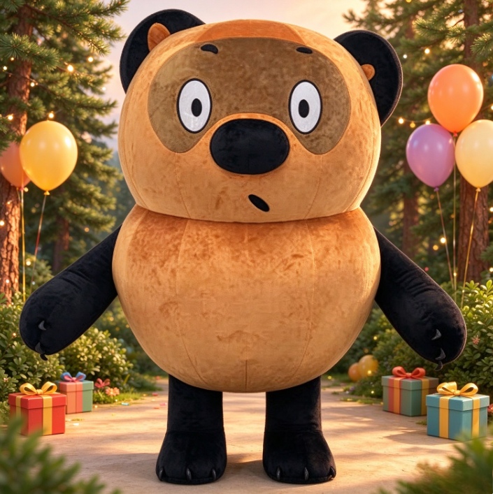 Event & Party Supply - Fantasia de Mascote Inflável de Urso