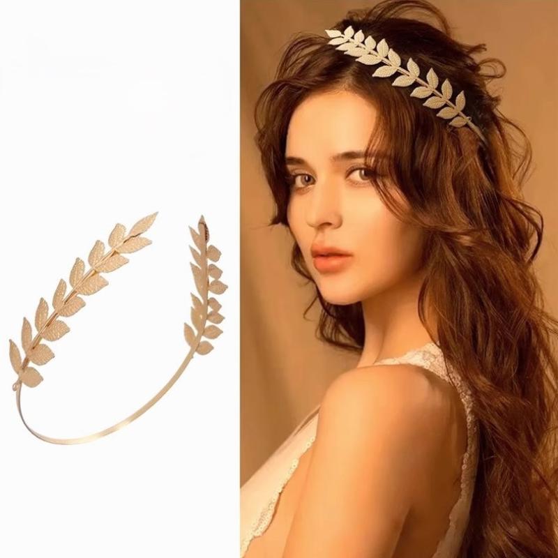 Event Suppliers - 【B】Tiara de folhas douradas de estilo