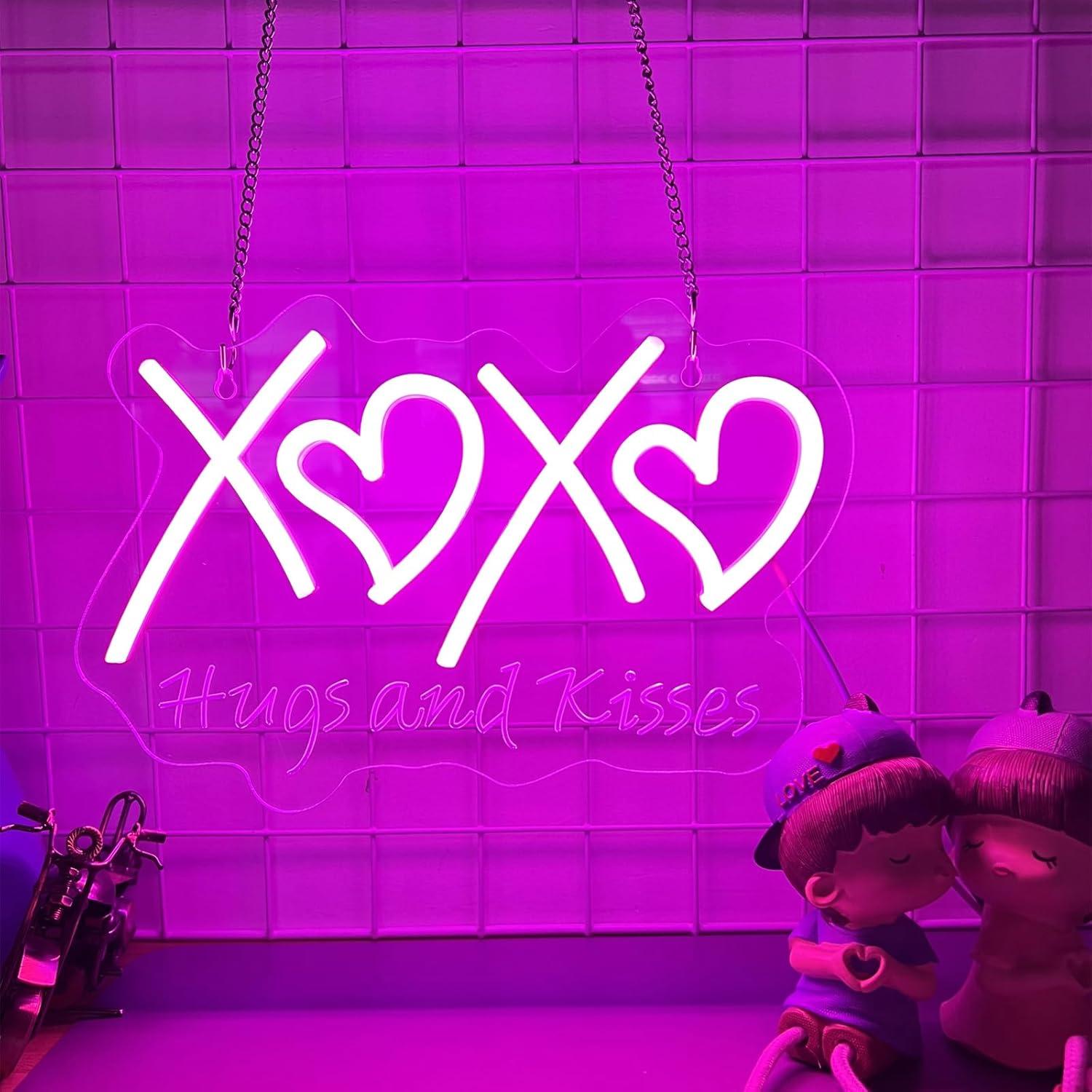 Letreiro de néon XOXO, com mot - Neon Sign Party avaliação e preço