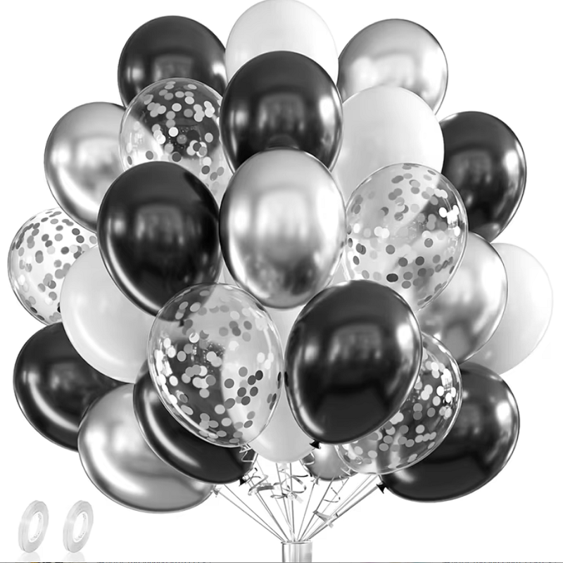 42 pçs prata preto branco conf - Balloon Pump Hand avaliação e preço