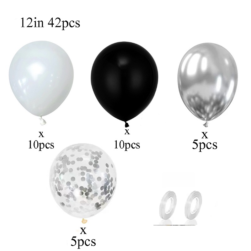 42 pçs prata preto branco conf - Balloon Pump Hand avaliação e preço