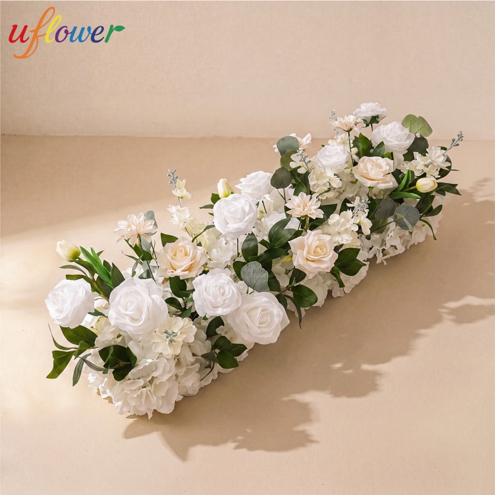 Uflower Rose Greenery Fileira  - Flower Wall Panel avaliação e preço